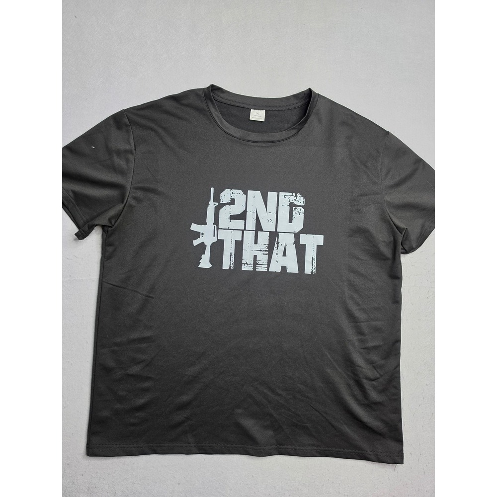 2nd That T-Shirt Men's 1XL Black Spellout Graphic Print Crew Neck‎ Everyday Wear